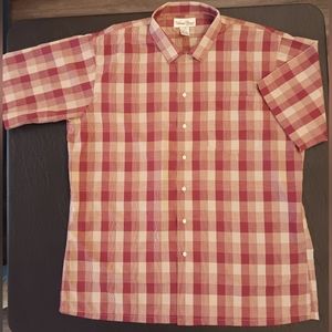 Vintage loop collar William Stuart New York cotton blend button-up. XL.